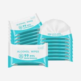 Disinfectant Wet Wipes Alcohol 75% Custom Alcohol Wipe Pad 06-1444-1 www.cattree-factory.com