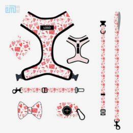 Pet harness factory new dog leash vest-style printed dog harness set small and medium-sized dog leash 109-0017 www.cattree-factory.com