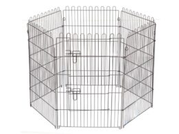 High-quality metal dog playpens, 6 panels, outdoor use. Custom OEM designs available. Bulk orders welcome. #PetProducts #OEM #Wholesale #DogPlaypen