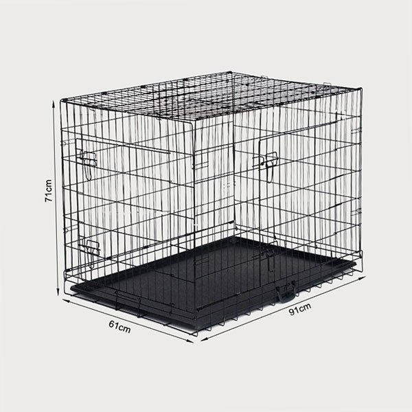 Wire Pet Cages welded wire mesh dog cage Sizes 91x 61x 71cm 06-0119 Wire Pet Dog Cages: Pet Products, Dog Goods cat beds