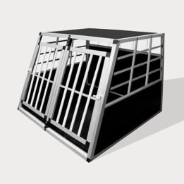 Aluminum Small Double Door Dog cage 89cm 75a 06-0772 www.cattree-factory.com