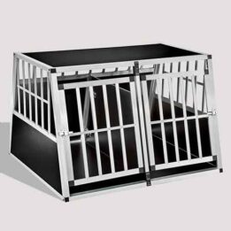 Aluminum Dog cage Large Double Door Dog cage 75a 104 06-0777 www.cattree-factory.com