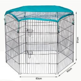 Outdoor Wire Pet Playpen with Waterproof Cloth Folable Metal Dog Playpen 63x 91cm 06-0116 www.cattree-factory.com