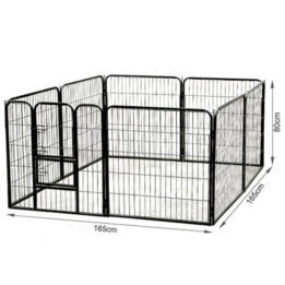 80cm Large Custom Pet Wire Playpen Outdoor Dog Kennel Metal Dog Fence 06-0125 www.cattree-factory.com