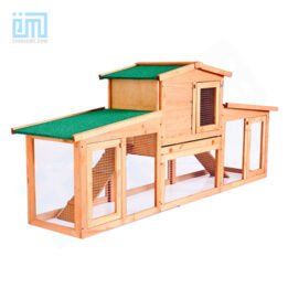 GMT60005 China Pet Factory Hot Sale Luxury Outdoor Wooden Green Paint Cheap Big Rabbit Cage www.cattree-factory.com