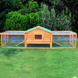 Double Decker Wooden Rabbit Cage Farming Low Cost Pet House www.cattree-factory.com