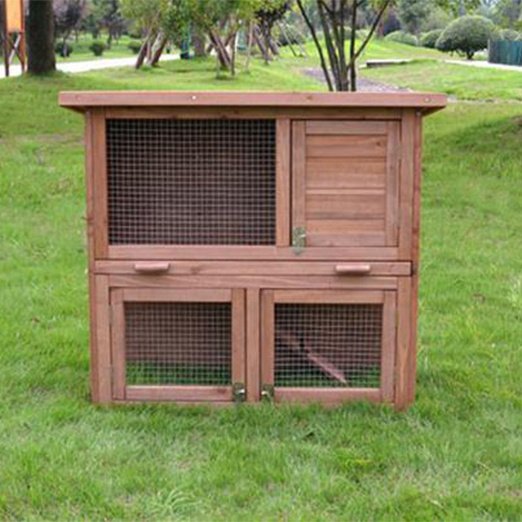 Wholesale Large Wooden Rabbit Cage Outdoor Two Layers Pet House 145x 45x 84cm 08-0027 Wood Rabbit Cage & Rabbit House large wooden pet house