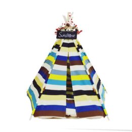 Dog Cat Teepee: Luxury Foldable Cotton Fabric Tent For Pets 06-0940 www.cattree-factory.com
