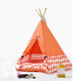Tent Pet Travel: Cheap Dog Folding Tent Wave Stitching Cotton Canvas House 06-0942 www.cattree-factory.com