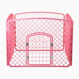 Custom outdoor pp plastic 4 panels portable pet carrier playpens indoor small puppy cage fence cat dog playpen for dogs www.cattree-factory.com