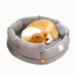 Winter Warm Washable Circular Dog Bed Sponge Comfy Sleeping Pet Bed www.cattree-factory.com