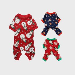 Pet Clothes Christmas Day Outfit Four-legged Christmas Pajamas Pets Pajama Jumpsuit www.cattree-factory.com