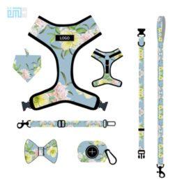 Pet harness factory new dog leash vest-style printed dog harness set small and medium-sized dog leash 109-0014 www.cattree-factory.com