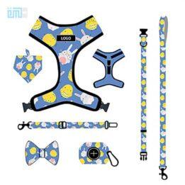 Pet harness factory new dog leash vest-style printed dog harness set small and medium-sized dog leash 109-0018 www.cattree-factory.com