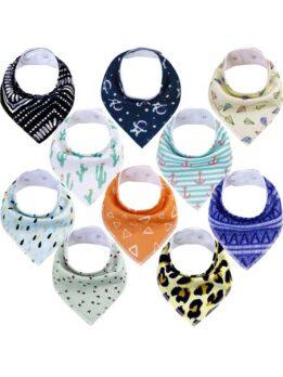 Autumn and winter baby drool napkin triangle napkin cotton printed baby eating bib baby products 118-37009 www.cattree-factory.com