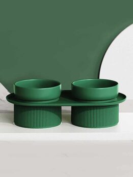 Wholesale ceramic double bowl high-leg neck protection cat bowls